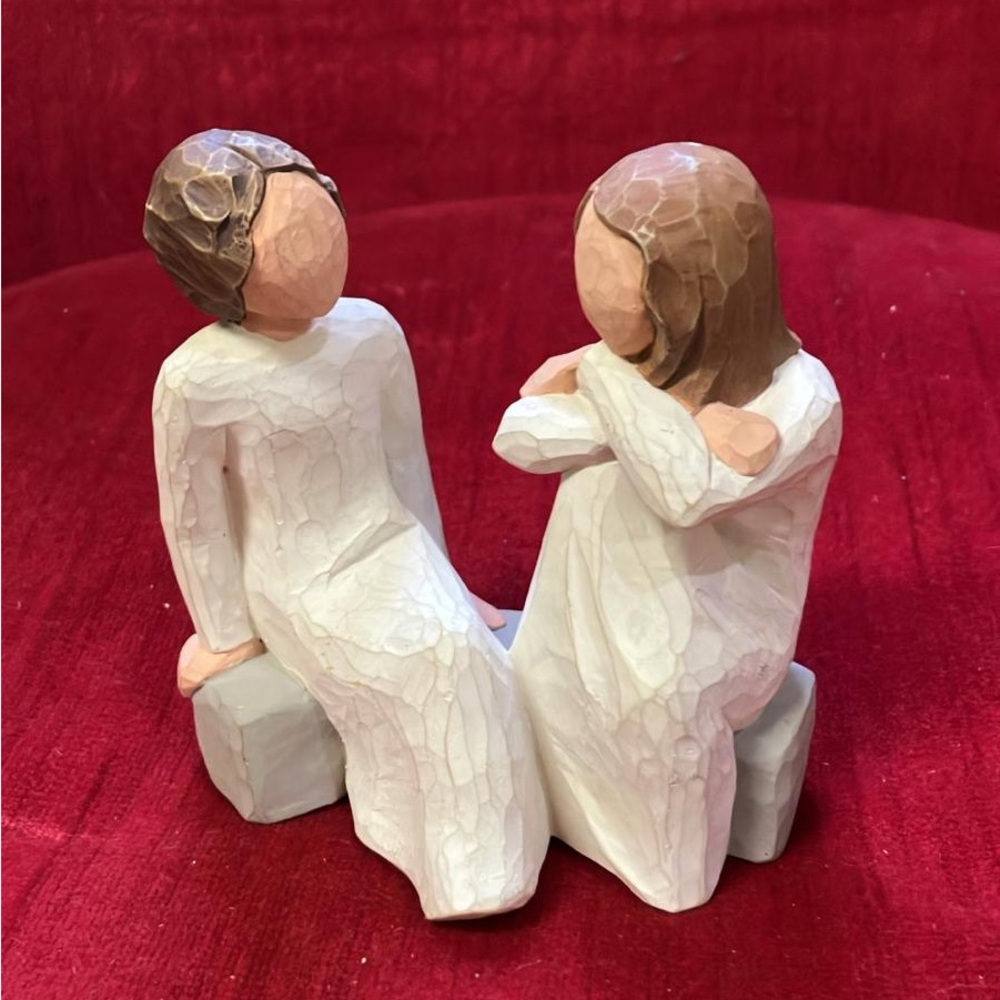 Willow Tree Friendship Figurine Heart and Soul - Cream and Brown